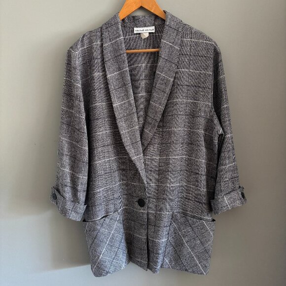 Vintage Plaid Blazer - Picture 1 of 10